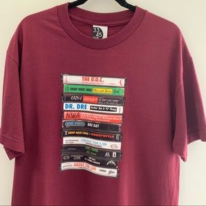 TRUE Clothing, Mens Ongaku Dre Day Burgundy T-Shirt, Size Large